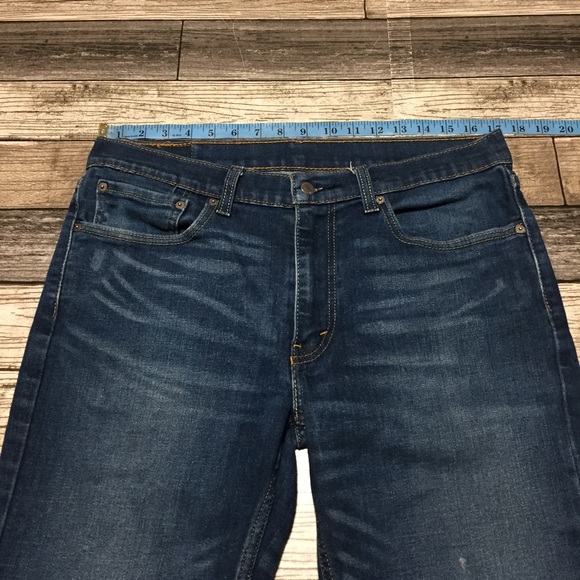 Levi’s 514 Straight Jeans Men’s 34x30 Med Wash Blue Denim Stretch (Read Desc) - Picture 3 of 13